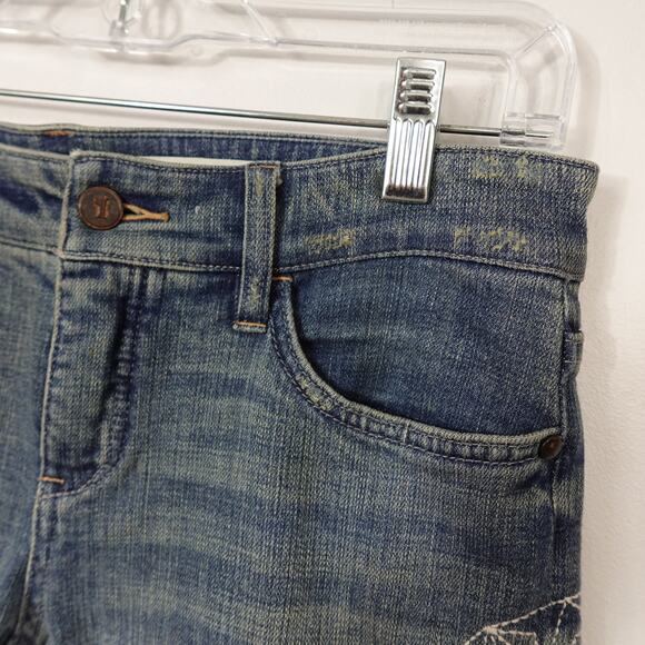 Pilcro Anthropologie Hyphen Mid-Rise Boyfriend Jeans Patchwork Denim 26 - Picture 8 of 9